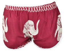 Kraťasy DAO, vínové, sloni