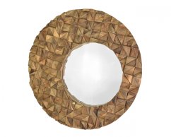 Zrcadlo s dřevěným rámem Triangle Moon 78 cm