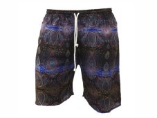 Kraťasy Wolter, ornamenty, černo-modré