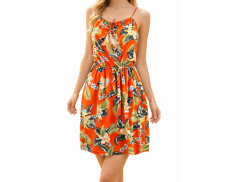 Dámské šaty Anong, květy, červené