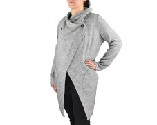 Kardigan ATID, s kapsami, světle šedý