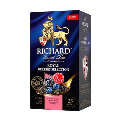 Černý aromatizovaný čaj Richard Royal Berries Selecetion (25 sáčků) 42,5 g