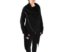 Kardigan ADA s límcem, jednosměrný zip, černý