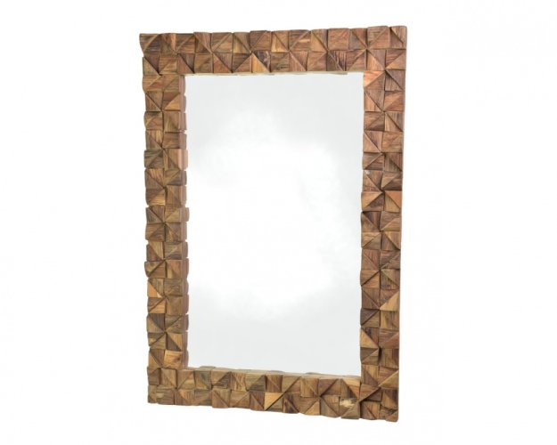 Zrcadlo s dřevěným rámem Triangle 71 x 101 cm
