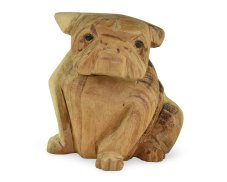 Dřevěná soška Bulldog 10 cm - varianta B