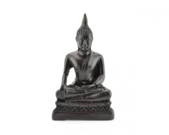 Osvícený Buddha, pryskyřice, tmavý 11,5 cm