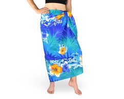 Sarong - Pareo REN, ibišek malý, modrá, II. jakost