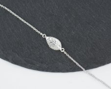 Stříbrný náramek Lístek