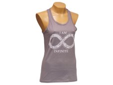 Dámské tílko I AM INFINITE, bavlna, šedé