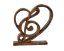 Dřevěná dekorace Music Heart 23 cm