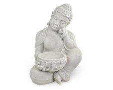 Betonová socha Buddha s mísou Alms - 55 cm