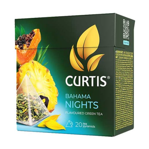 Zelený aromatizovaný čaj Curtis Bahama Nights (20 pyramid) 34 g