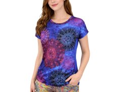 Dámské tričko s mandalami, modré, vel. 44/46