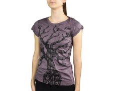 Tričko dámské krátký rukáv SURE, Strom peace, fialová