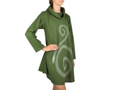 Šaty JEN s límcem, zelená