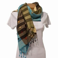 Šátek viskóza 200cm x 70cm pruhy multicolor I