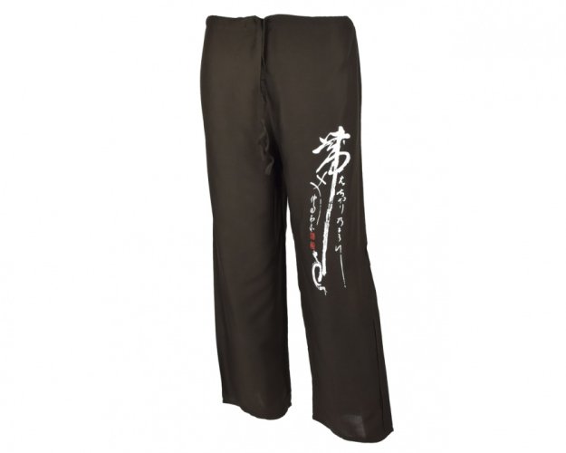 Kalhoty Nippon dlouhé, bavlna, hnědé, tygr