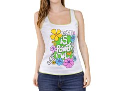 Dámské tílko BE LOVED, love is powerful, bílé
