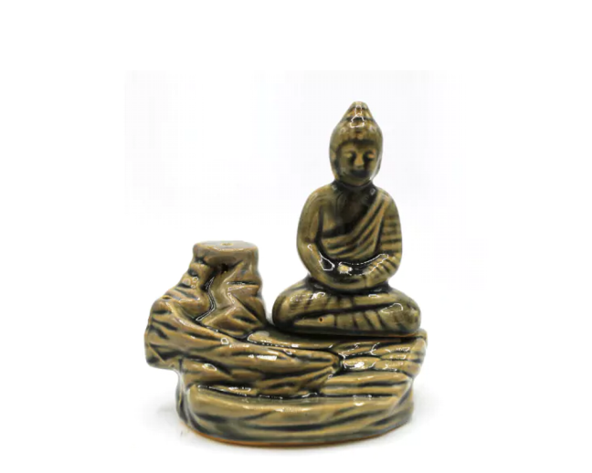 Stojan "Tekoucí Dým" - Buddha, šedý Stojan "Tekoucí Dým" - Buddha, šedý