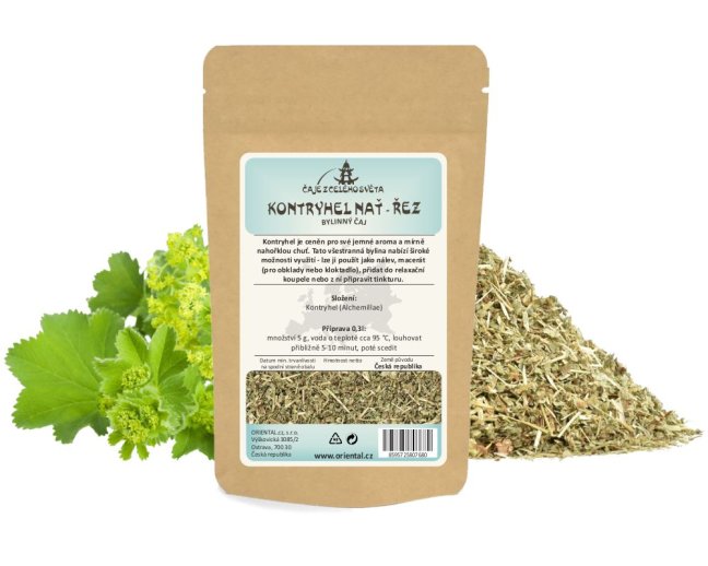 Bylinný čaj Kontryhel nať - řez (Alchemillae) - Gramáž čaje: 50 g