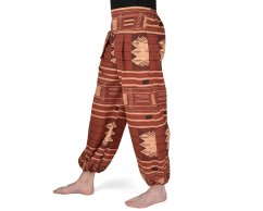 Kalhoty jóga YUTI, oranžovočervené