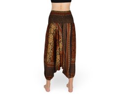 Harémové kalhoty aladin NATSU, vintage, hnědá, bez šňůrky