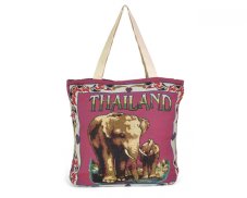 Taška střední ITIM, fialová, sloni