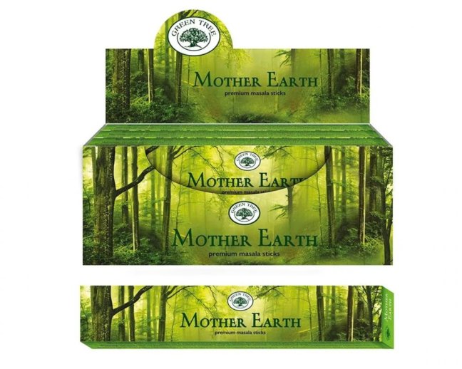 Indické vonné tyčinky Green Tree Mother Earth 15 g Indické vonné tyčinky Green Tree Mother Earth 15 g