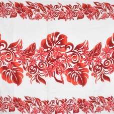 Sarong - Pareo BUN, monstera, červená, II. jakost