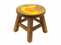 Stolička dřevěná dekor kačer - II. jakost