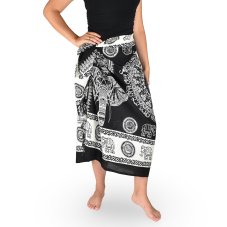 Sarong - Pareo BUN, hlava slona, černý