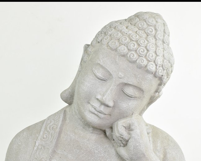 Odlehčená socha Buddha s mísou Alms - 55 cm