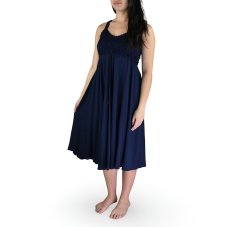 Šaty LILA s háčkovaným živůtkem - tmavě modrá