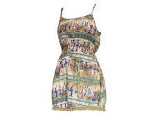 Overal kraťasy, bambulky, postavy, zelený