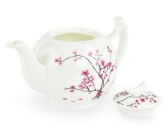 Porcelánová konvice Cherry Blossom, bílá, dekor sakura, 400 ml