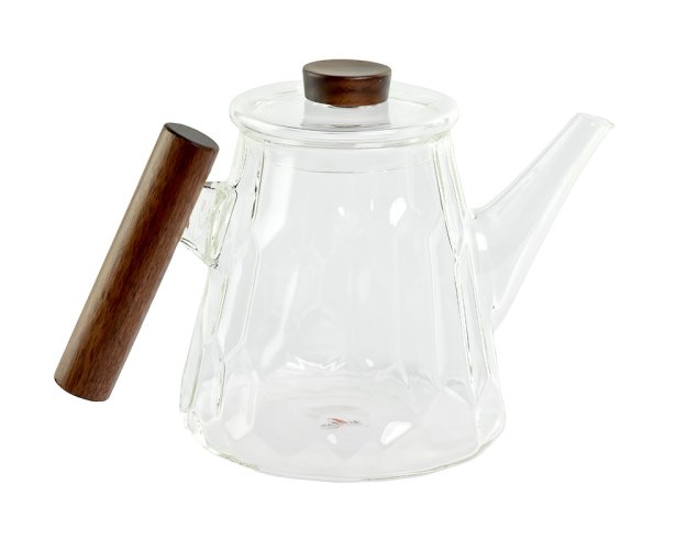 Skleněná konvice Knut, dřevěná úchytka, 1200 ml
