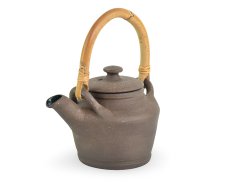 Keramická konev Cinnamon hnědá s rákosovým uchem cca 0,35 l