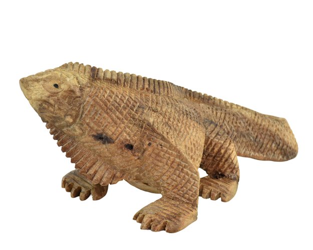 Dřevěná soška Leguán 8 cm - var. A