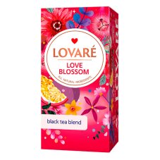 Černý aromatizovaný čaj Lovaré Love Blossom (24 sáčků) 48 g