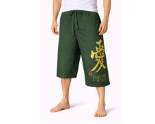 Kalhoty Nippon krátké, bavlna, zelená, láska, vel. XL