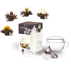 Dárkový set Creano Teelini Black Tea - skleněný šálek a 8 ks čaje
