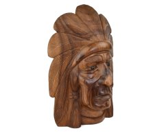 Dřevěná maska Indiánský náčelník 55 cm var. A