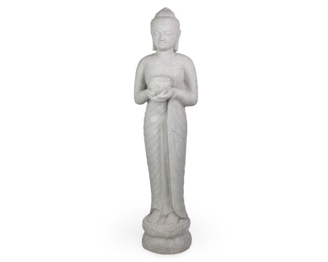 Odlehčená socha Buddha s mísou Alms - 150 cm
