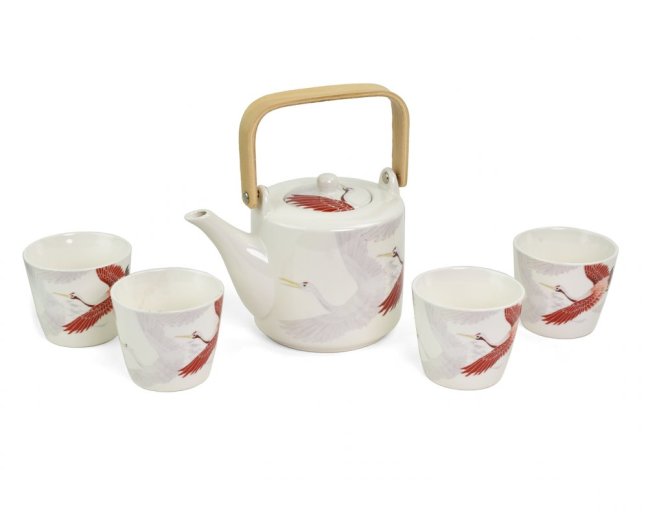 Čínská porcelánová souprava Crane 5 ks