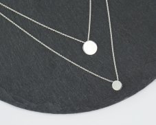 Stříbrný dvojitý náhrdelník - Puntíky