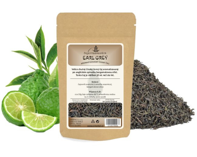 Černý aromatizovaný čaj Earl Grey - Gramáž čaje: 50 g