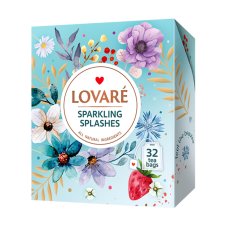 Černý a zelený aromatizovaný čaj Lovaré Sparkling Splashes (32 sáčků) 64 g