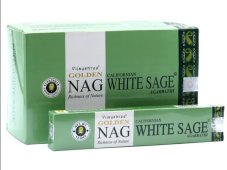 Indické vonné tyčinky Bílá Šalvěj Golden Nag White Sage 15 ks