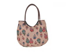 Taška menší Solada, starorůžová, sovičky II