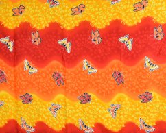 Sarong - Pareo REN, duha s motýly, červená, II. jakost